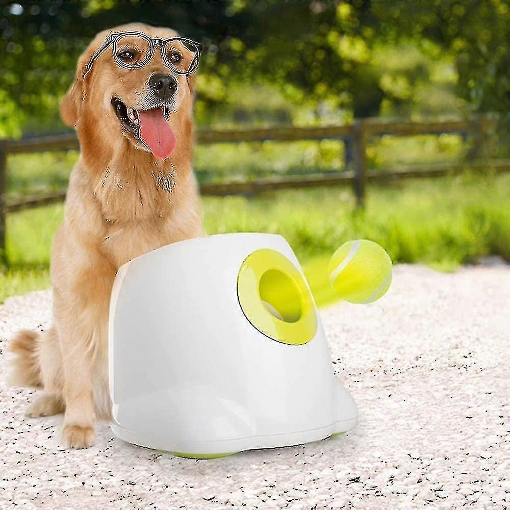 Interactive Automatic Ball Launcher For Dogs, Dog Tennis Ball Throwing Machine For Small, Medium Large Size, 3 Balls Included