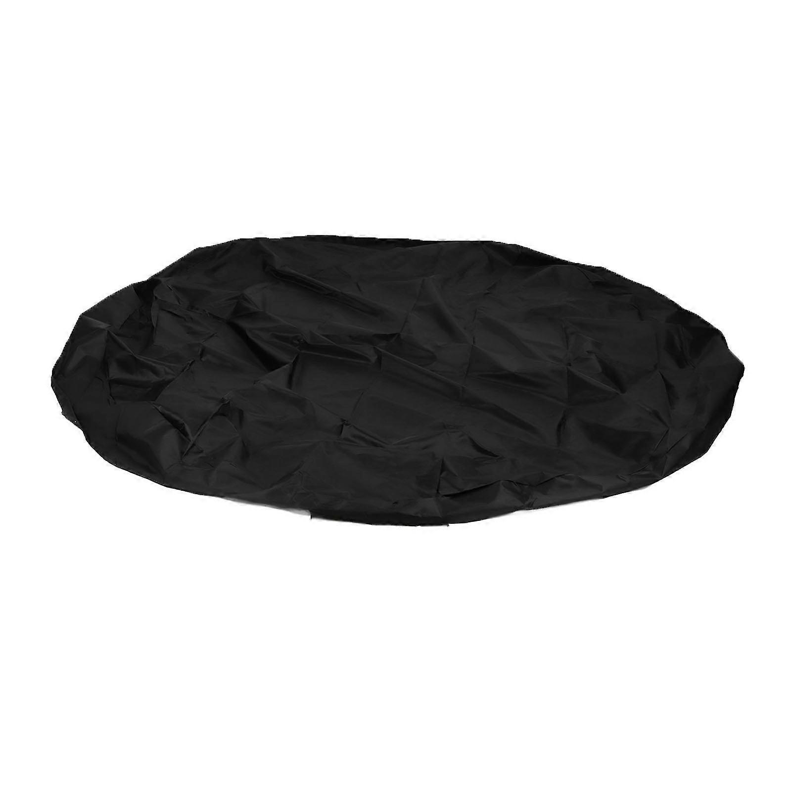 8ft Outdoor Dustproof Folding Swimming Pool Cover - Black Winter Pool Protector Insulation