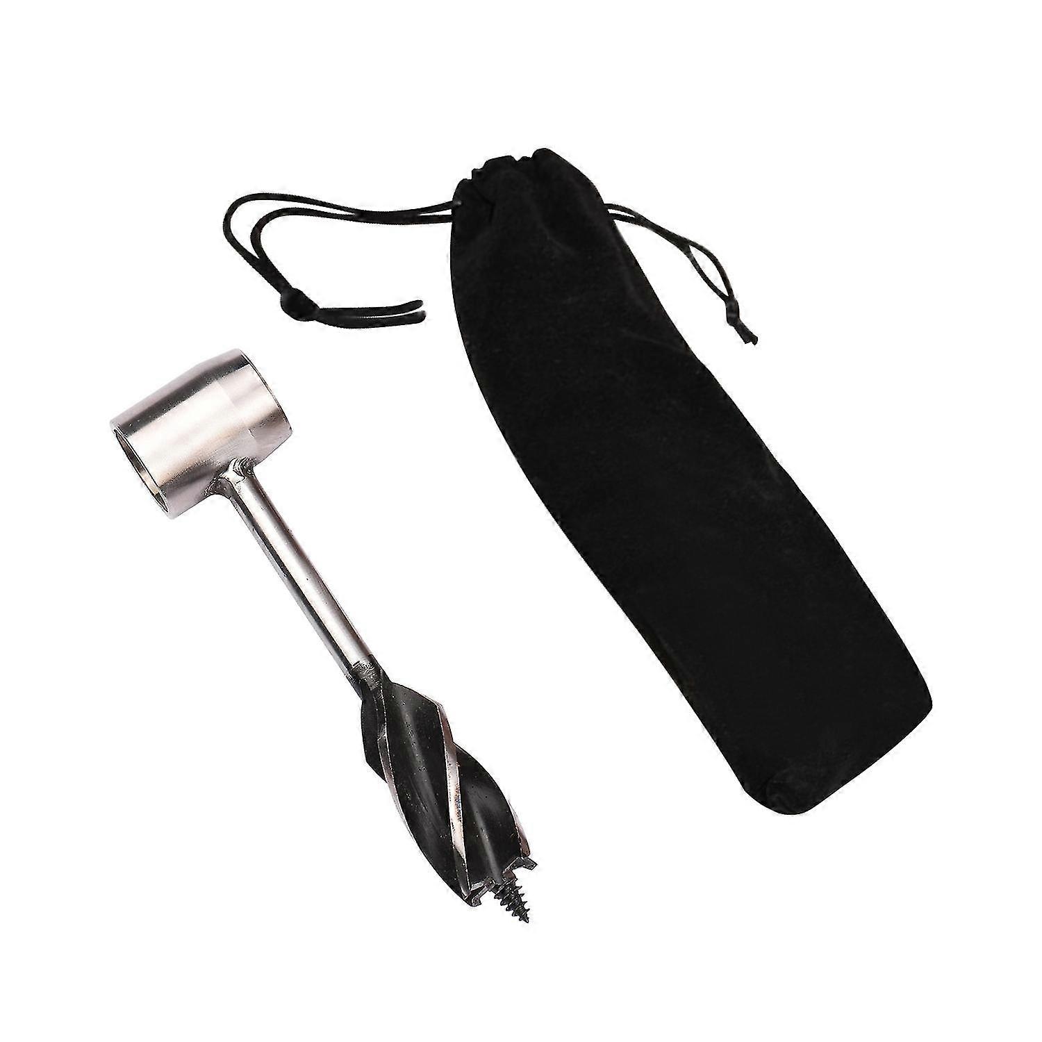 Survival Tool 4-Edge Manual Auger Settler Wrench Bushcraft Scotch Eye Hand Auger Drill for Woodworki