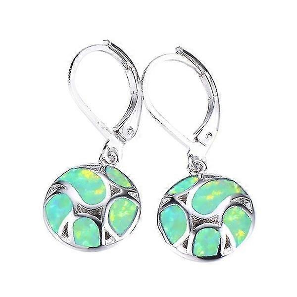 Shell Alloy Earrings Cyan
