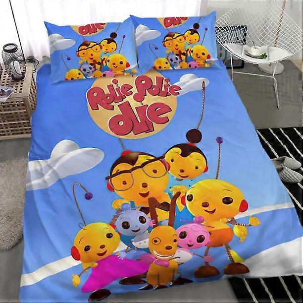 v689 Lakan Rolie Polie Olie Disney Sängkläder Set Mjukt överdrag Set Sovrumsinredning 3-delat sängkläder (1 påslakan + 2 kudde shams) y689
