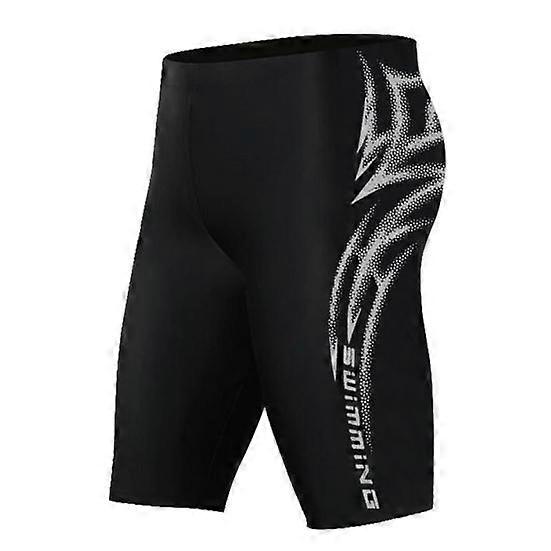 Men Swimming Trunks Elastic Soft Quick Dry Slim Fit Color Matching Mid Waist Bathing