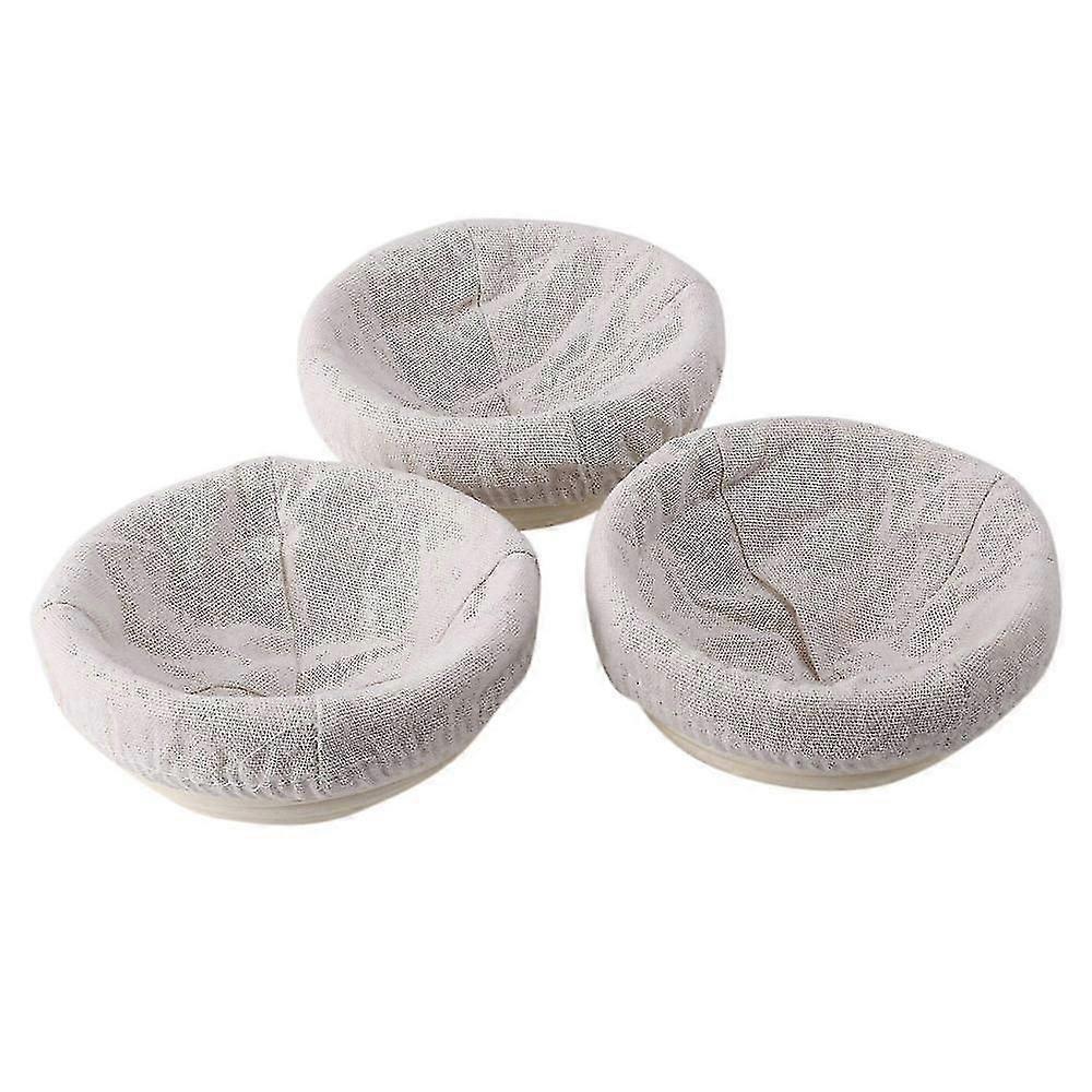 3 Pack 5 Inch Bread Proofing Baskets Small For Bread And 225g Dough Natural Rattan Sourdough Provin