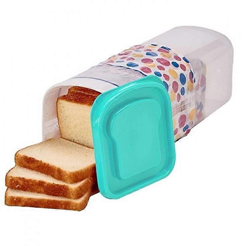 Bread Storage Box Large Capacity Plastic Bread Organizer Blue