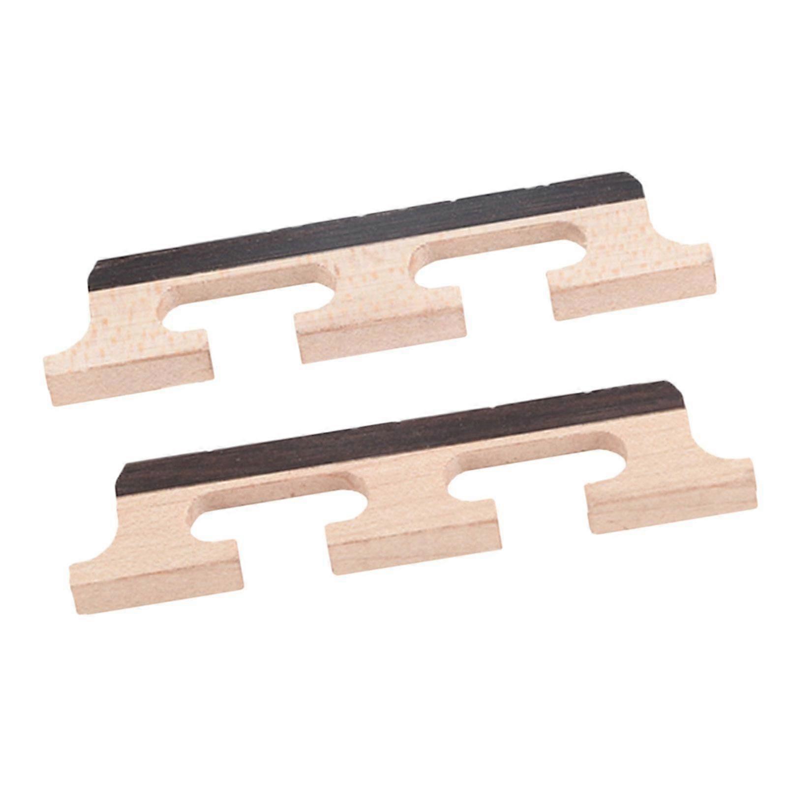 2Pcs 5 String Banjo Bridge Replacement Banjo Parts for Concert Live Practice