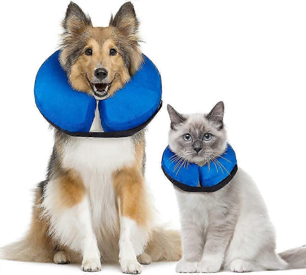 Inflatable - Recovery - Cone Collar for Dogs Cats After Surgery Soft Protective Recovery Collar Cone Prevent Pets from Touching Stitches Wounds and Ra
