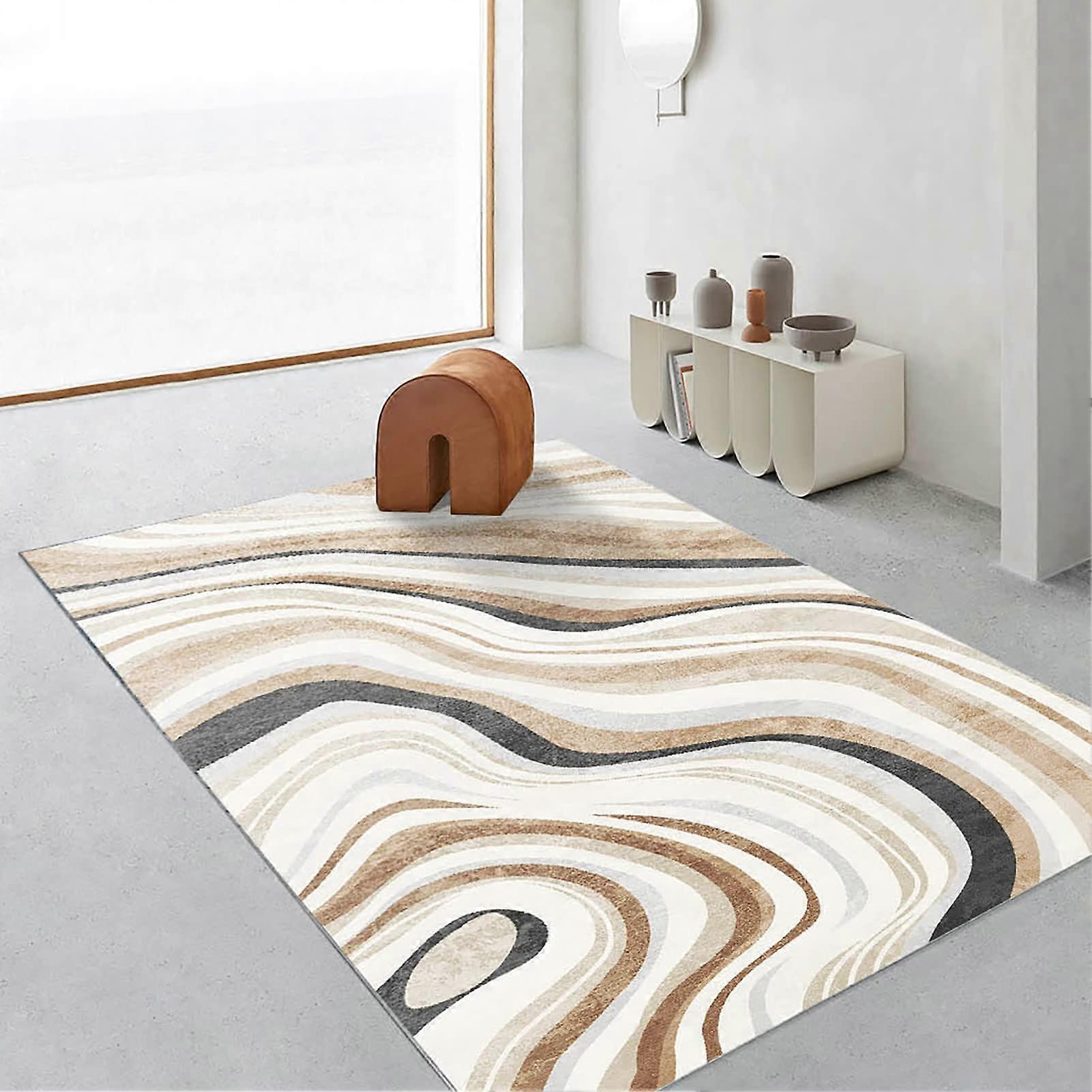 Artistic Abstract Area Rug for Bedroom Non-Slip Soft Lint-Free Modern 5x7 Feet
