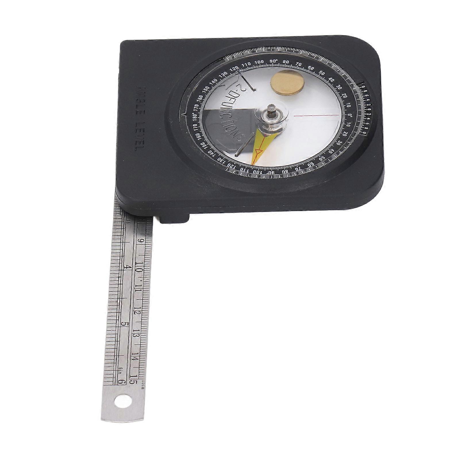Magnetic Angle Finder Multi Functional Angle Measuring Tool with Removable Stainless Steel Ruler 