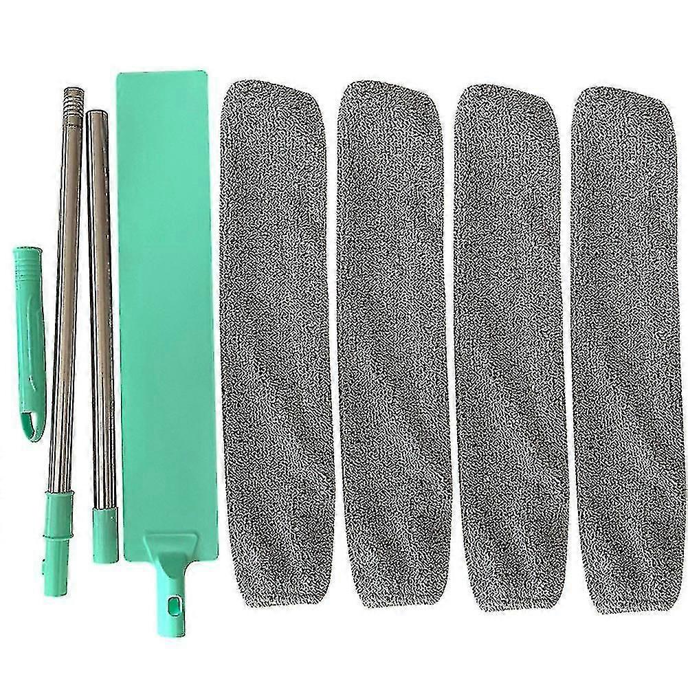 Bedside Dust Brush with Long Handle, Reusable Microfiber Duster for Sweeping