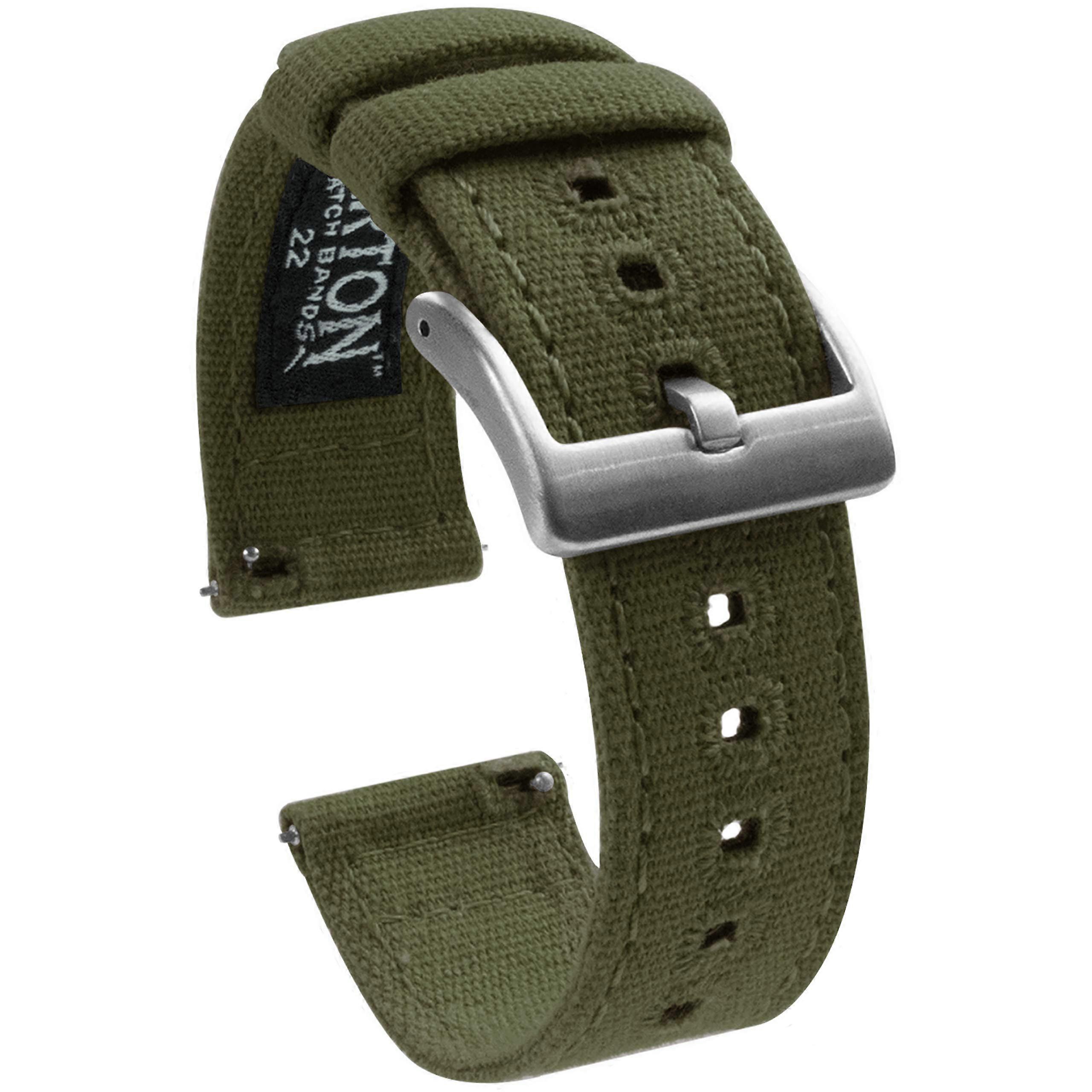 Canvas Quick Release Watch Band Straps 18mm-24mm Compatible with Various Models in Multiple Colors and Styles