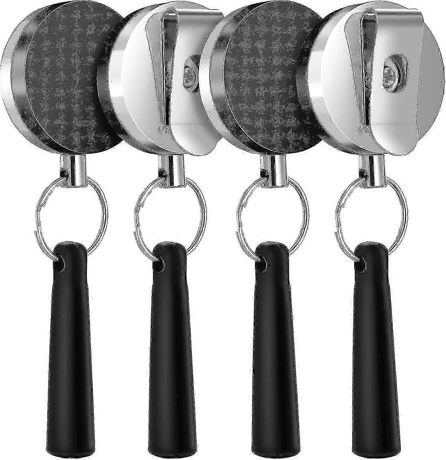 4 Pack Heavy Duty Retractable Pull Pen Pencil Holder