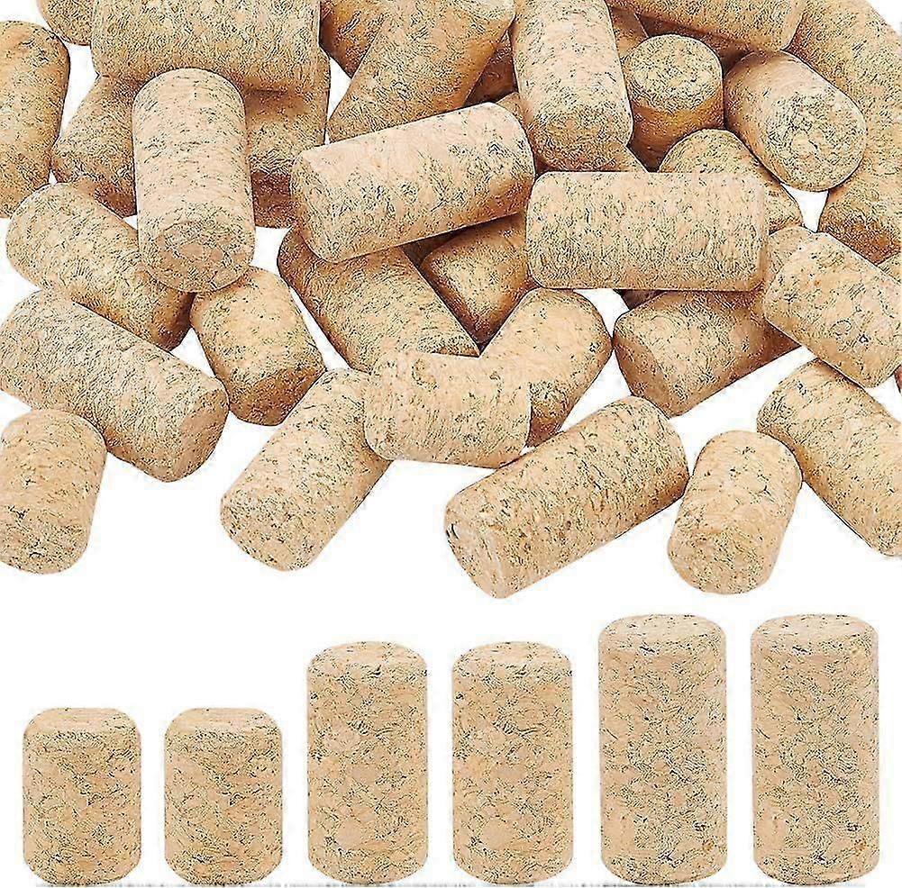 42 قطعة 3 أنماط طبيعية مستقيمة الفلين سدادات النبيذ الممتازة سدادة زجاجة البيرة الخشبية لمشاريع صنع الفنون والحرف اليدوية