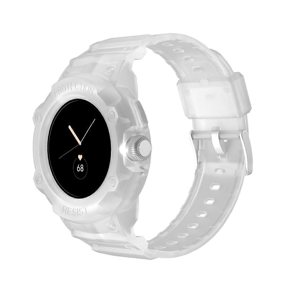 For Google Pixel Watch JUNSUNMAY Integrated TPU Adjustable Elastic Watch Band