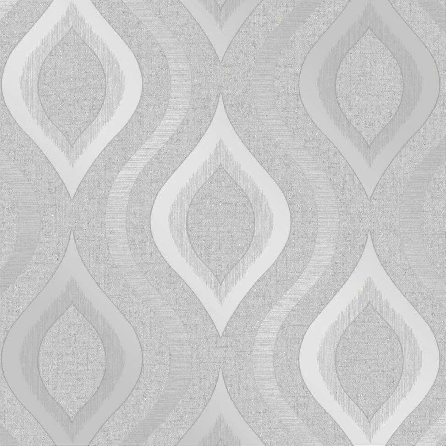 Retro Print Geometric Wallpaper Metallic Glitter Quartz Fine Decor 3 Colours