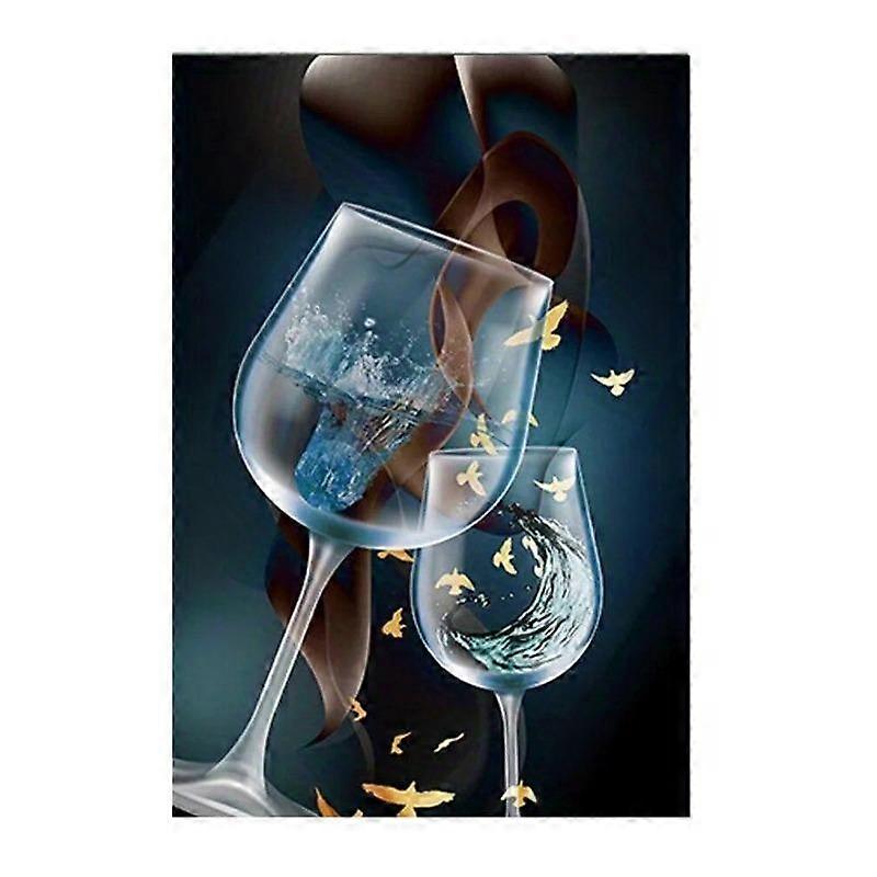 Abstrakt Vinglas Vin Väggkonst Canvastavlor Lyx Design Matsal Affischer Målning För Vardagsrum Hem Vägg Konst Inredning