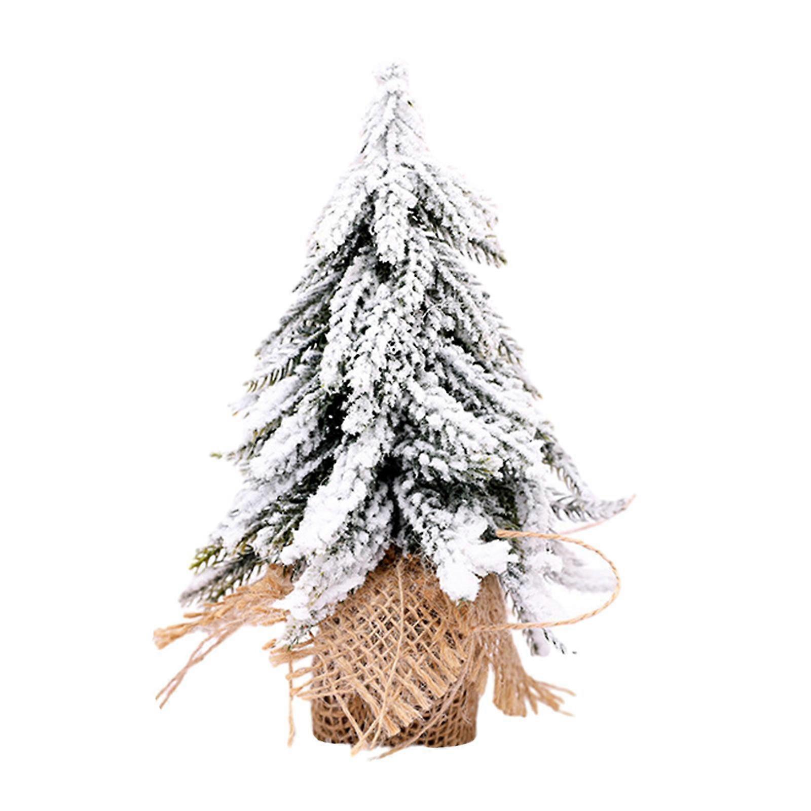 Tabletop Christmas Tree Artificial Mini Small Snow Flocked Xmas Pine Tree for