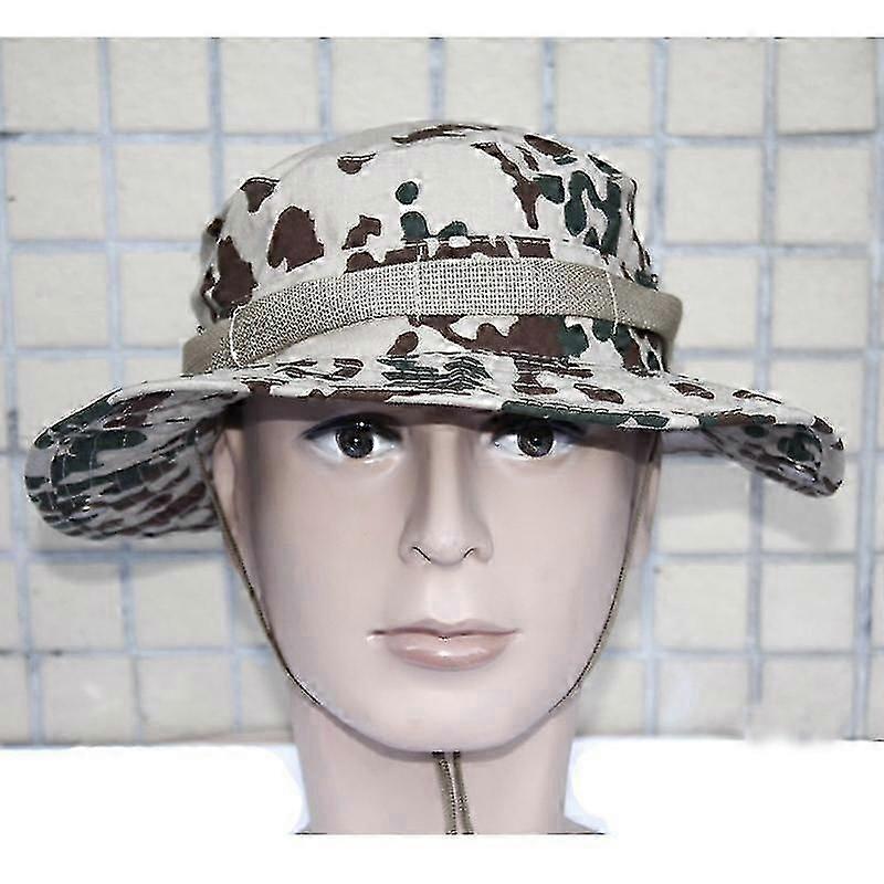 Unisex Outdoor Hiking Cap with Camouflage Pattern Tactical Airsoft Sniper Boonie Hat for Hunting and Fishing