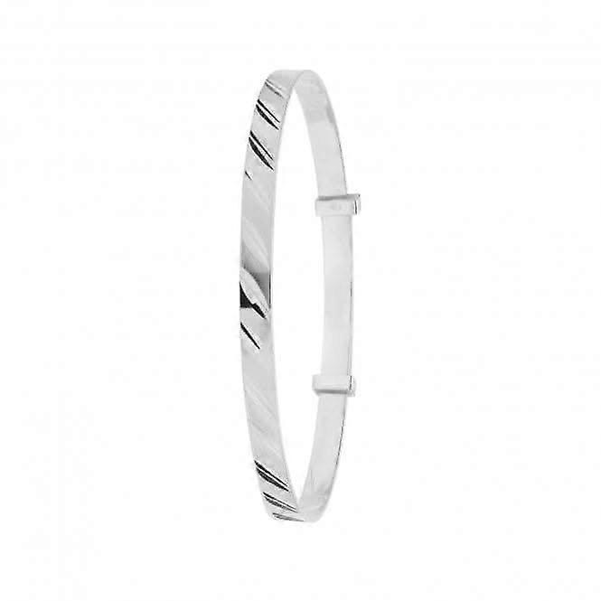 Acotis Silver Babies pyöreä leikattu timantti laajennettava Bangle G4358