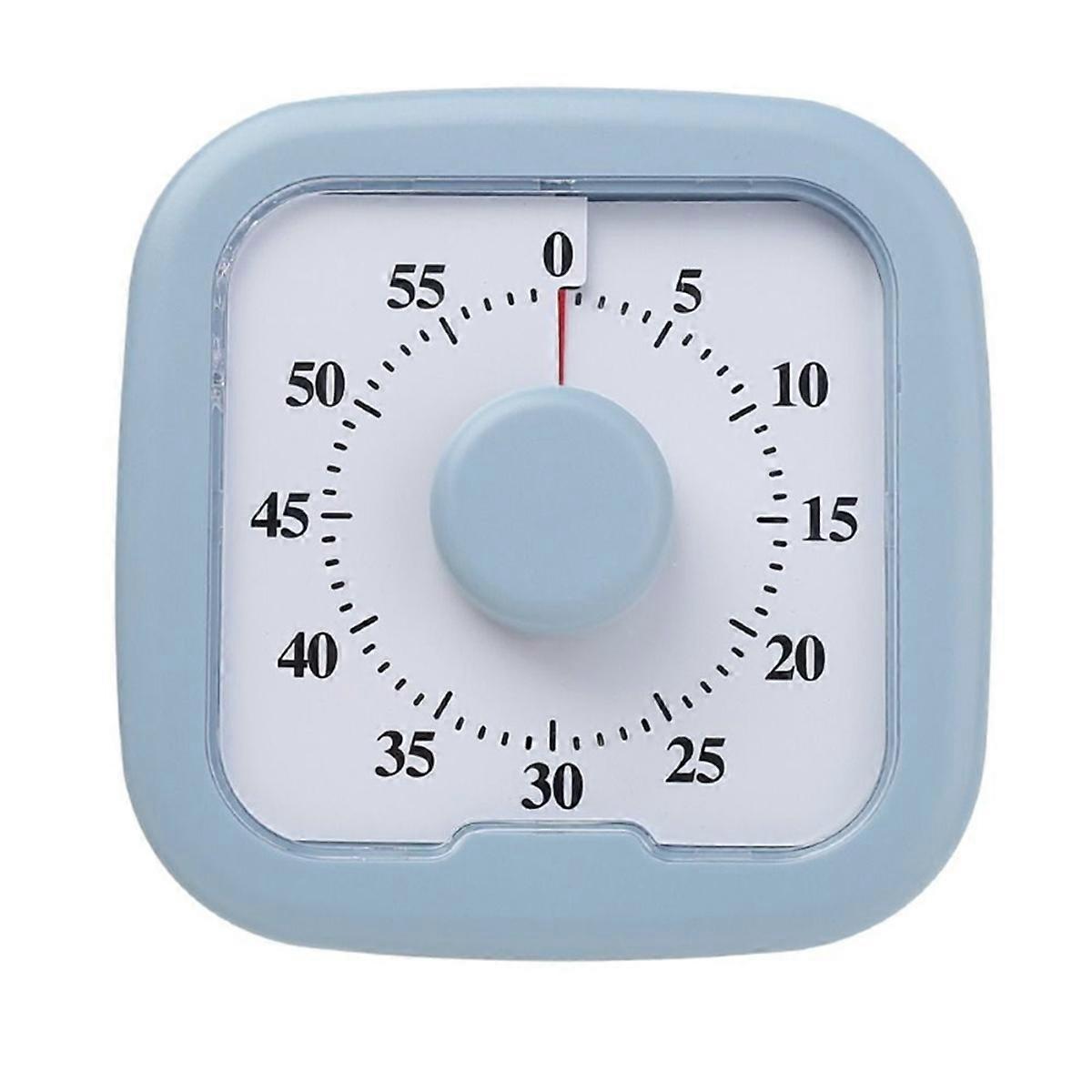 Silent Visual Timer 60-Minute Stopwatch Alarm Clock Countdown Timer with Stand Visualization Kitchen Cooking Timer Blue