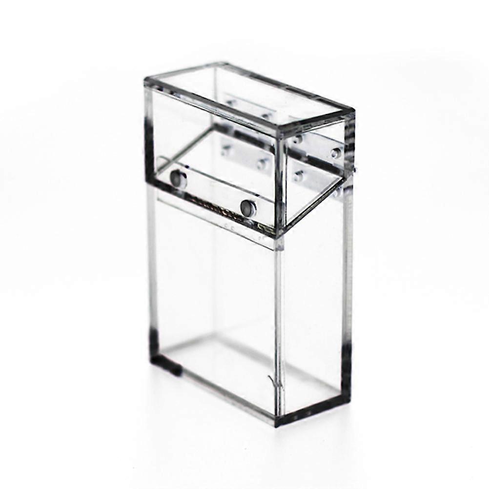 Acrylic Transparent Cigarette Case Thick Portable Lighter Package Storage Box Cigarette Case