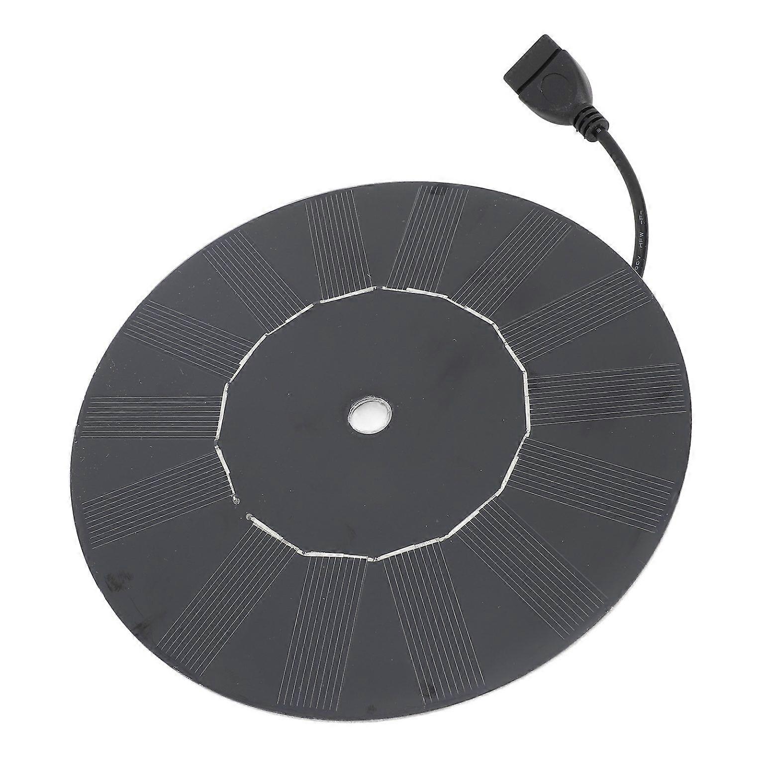 5W Portable Round Solar Panel Battery Charger