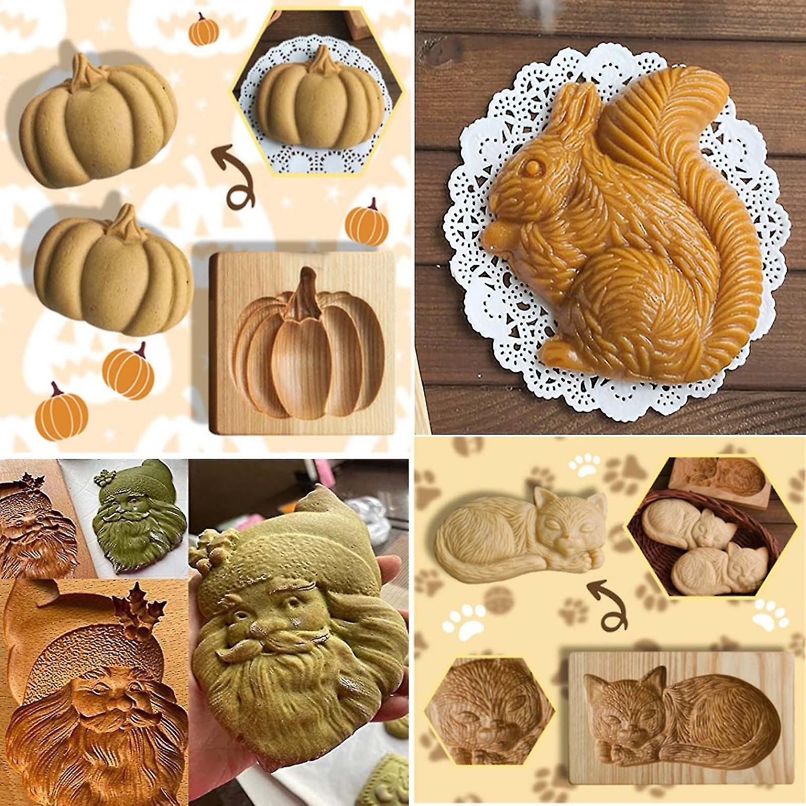 Moule à Biscuits En Bois De Hêtre, Generic, Bois De Hêtre, Emporte-pièces, Tampons à Biscuits (écureuil