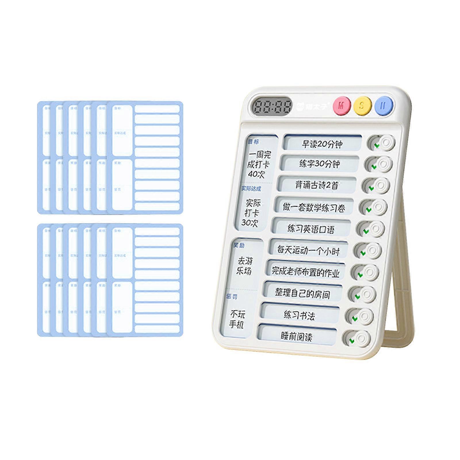 Chores Chart for Kids, Portable Self-Discipline Chores Chart Daily Checklist Board Routine Chart with 12 Chore Cards