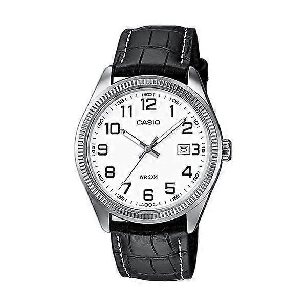 Casio Mtp-1302pl-7bvef Men's Analog Watch – White Dial With Genuine Leather Band