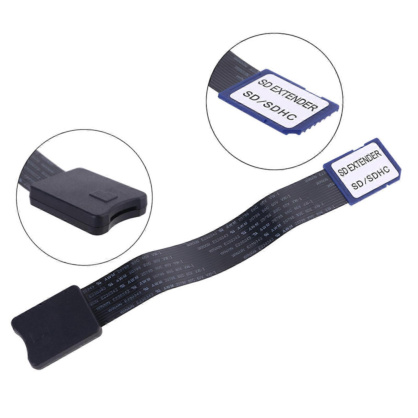 SD Card Male to TF Micro SD Female (SD to TF) Flexible Memory Card Extension Cable Extender Adapter Reader Cord Linker  Black