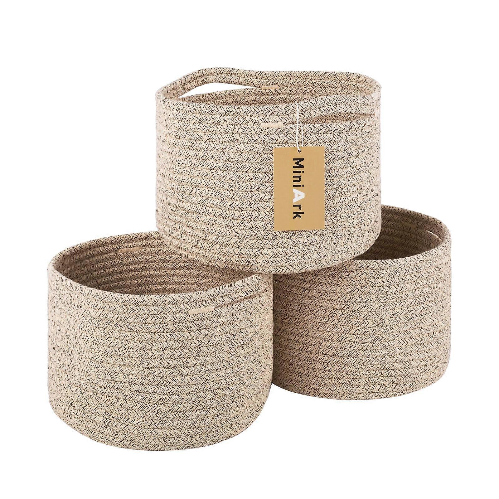 Small Storage Basket for Cabinet Organization | Cube Shelf Basket 9.7 x 9.7 x 7.1 Inches | Durable Fabric Storage Solution