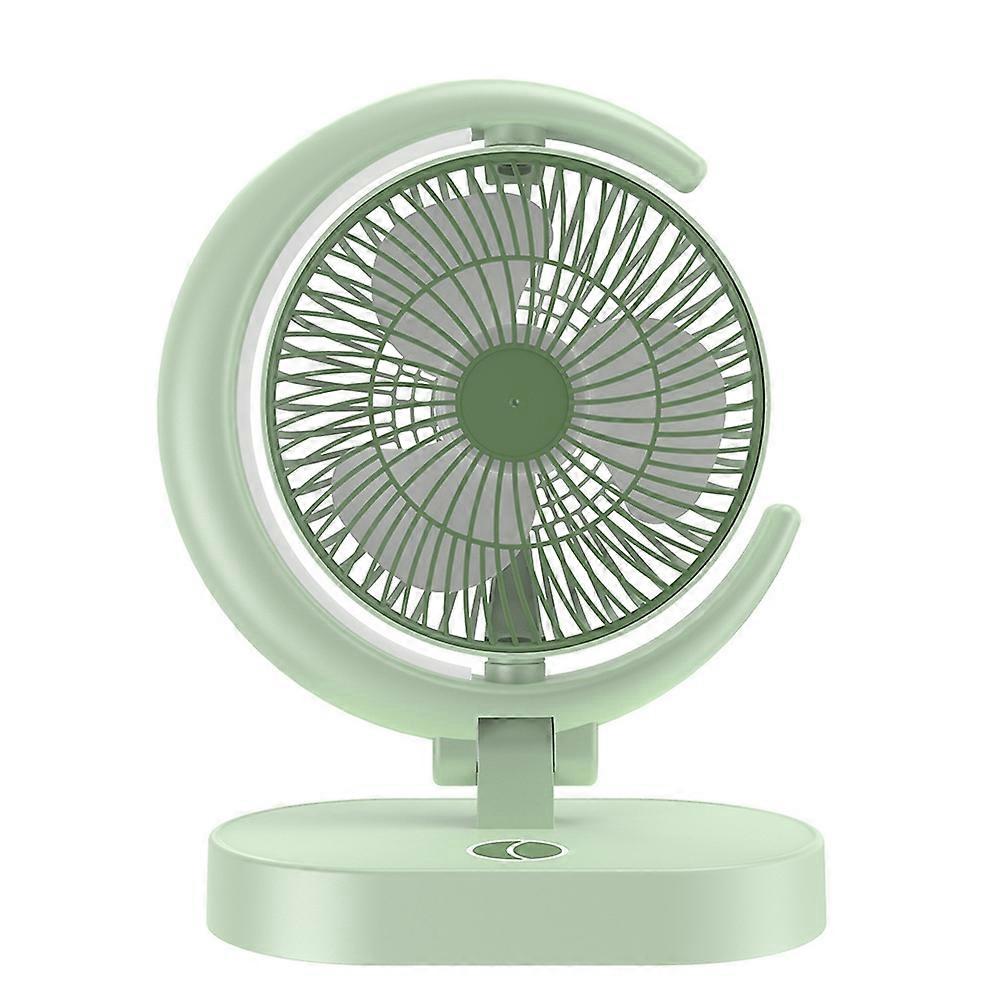 LF-002 Mini USB Rechargeable Light Desktop Fan Rotatable Night Light Silent Fan