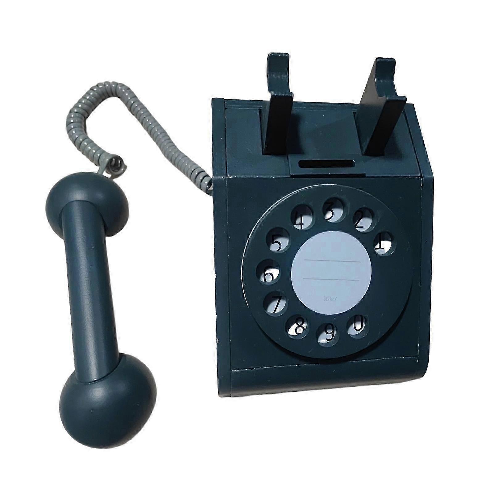 Rotary Phone Toy Retro Style Hand-eye Coordination Wear Resistant Single Line Emergency Desk Phone for Kids KAESI