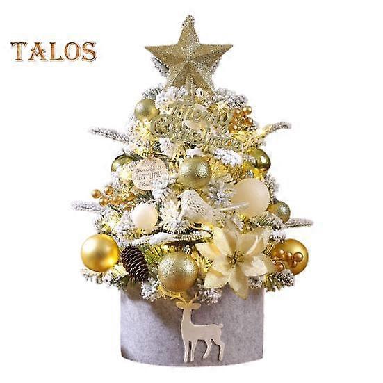 Mini Christmas Tree Tabletop Artificial Christmas Tree with Pinecone Balls LED Light Battery Operated Small Xmas Tree for Desk Decor
