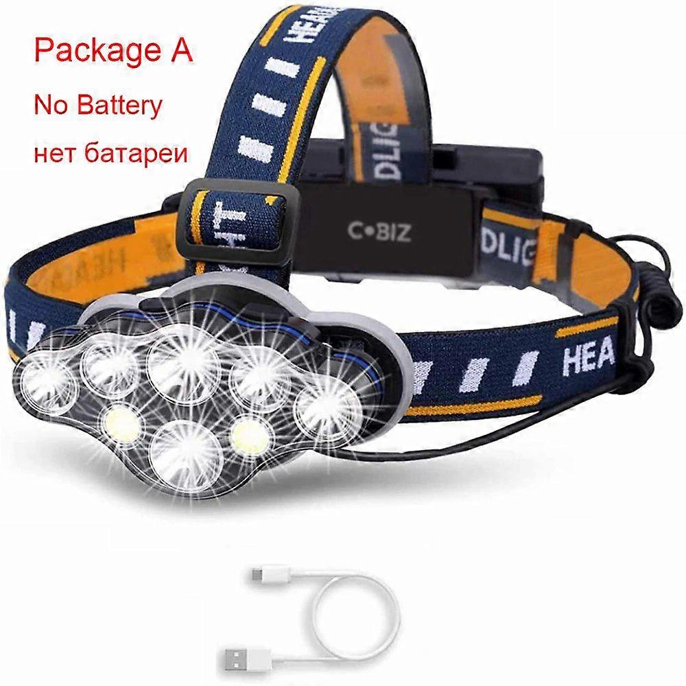 8LED Fishing Sauna Lamp, IPtage Waterproof, Outdoor, Super Bright with COB, USB Rechargeable