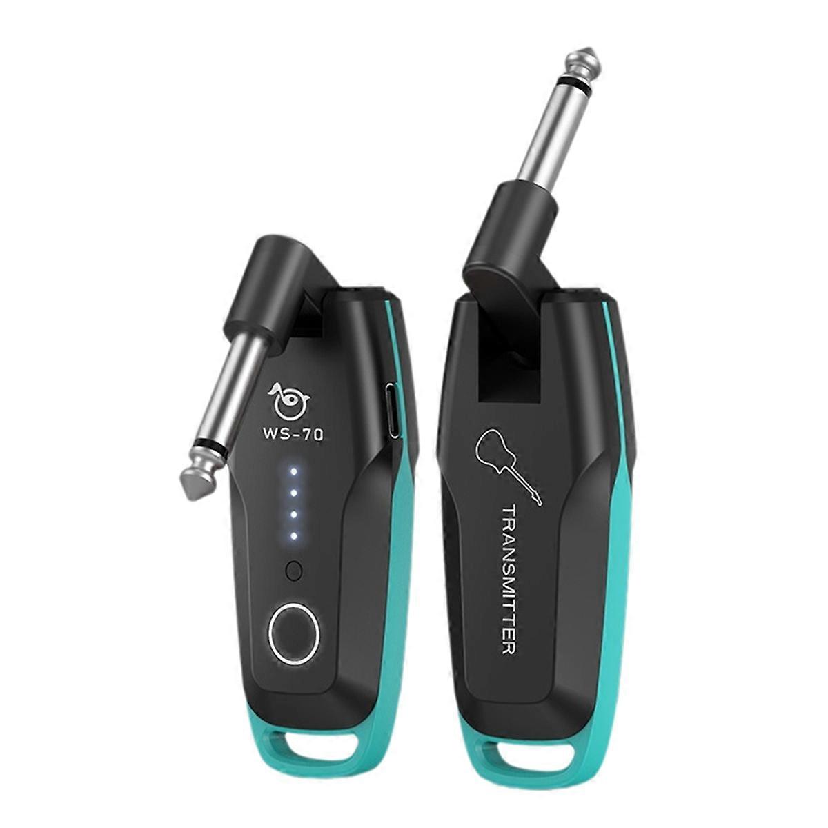 WS-70 UHF Guitar Wireless Transmitter Receiver Rechargeable Multi Channels Wireless Guitar System Musical Instrument A