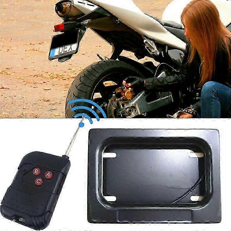 US Motorcycle License Plate Cover Frame Roller Blind License Plate Bracket