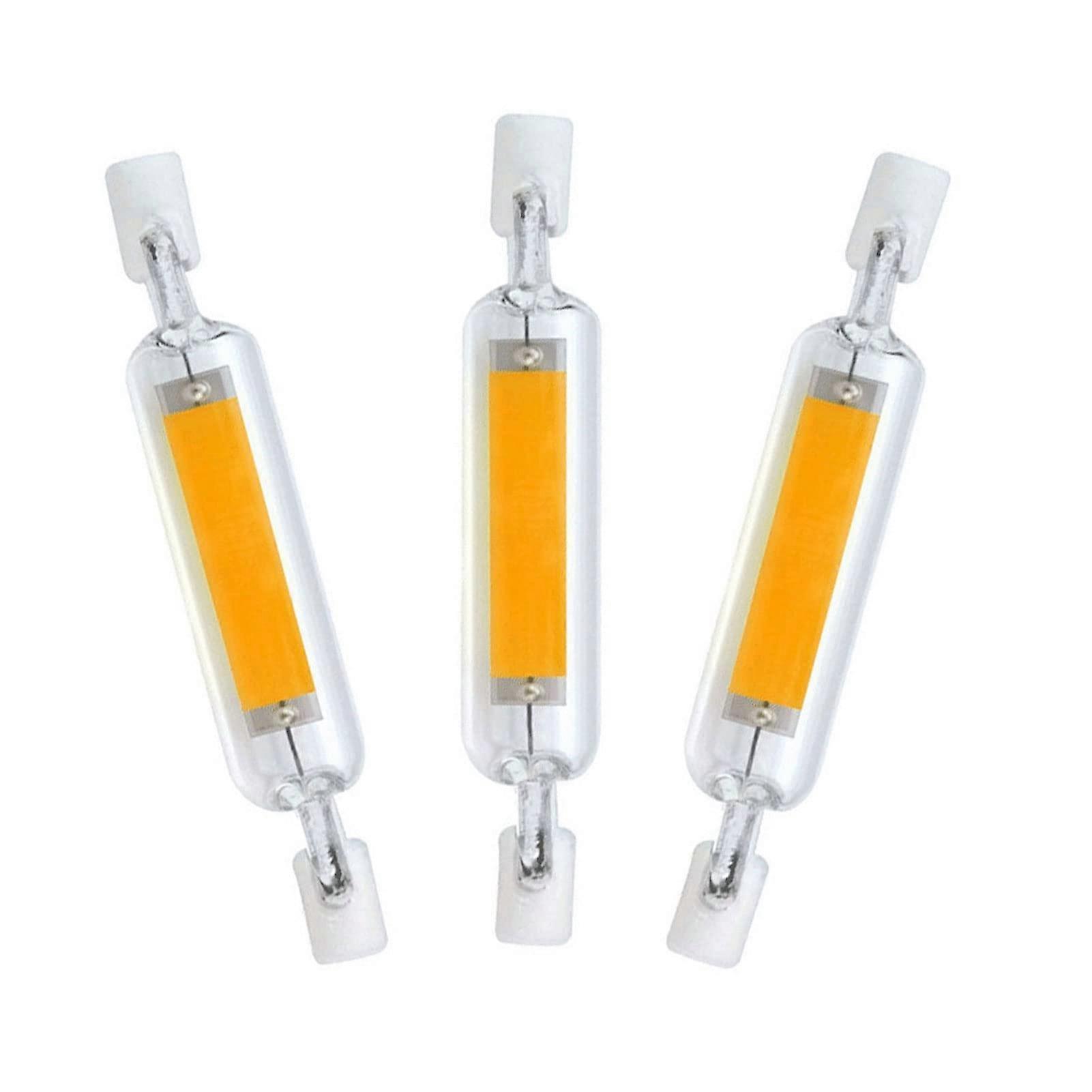 10W 78mm R7S LED Bulb J Type T3 78mm Ended Double Flood Light Bulbs, 3 Pack, 100W Halogen Equivalent