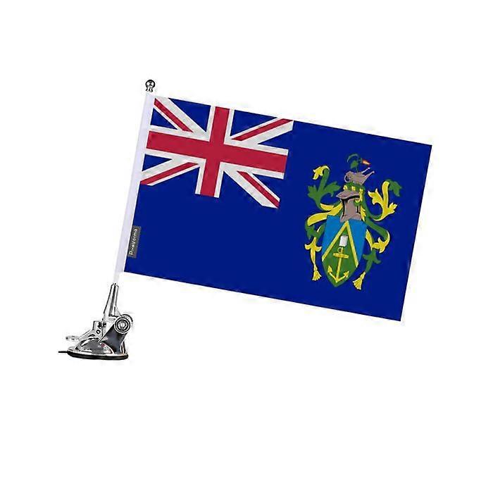 Suction Cup Pole – Flag of the Pitcairn Islands – 27 x 35 cm – Polyester – Stainless Steel