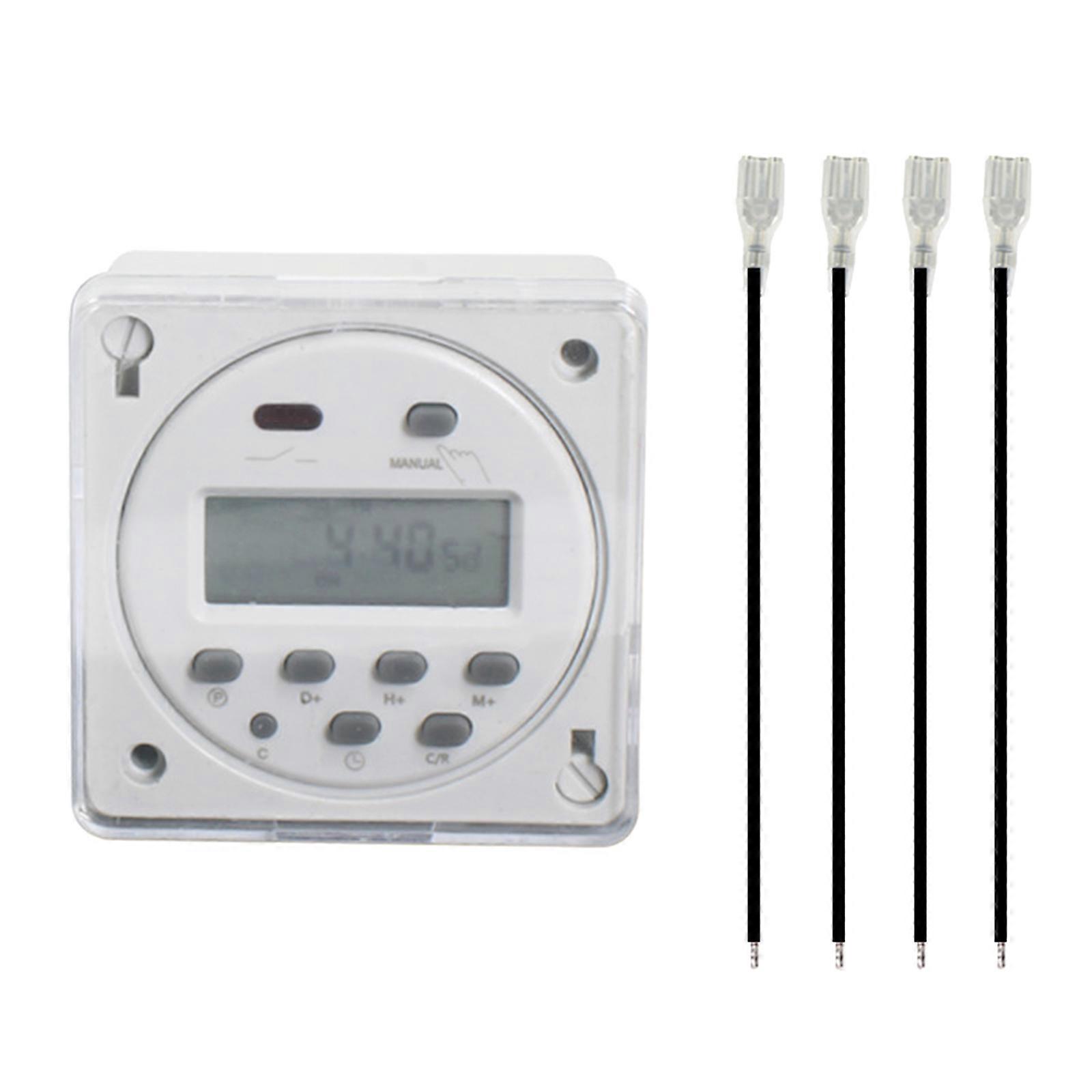 Programmable Digital Timer Switches 12V/24V/110V/220V 16A With Flexible Scheduling Option for Home Appliances Equipment Multicolor