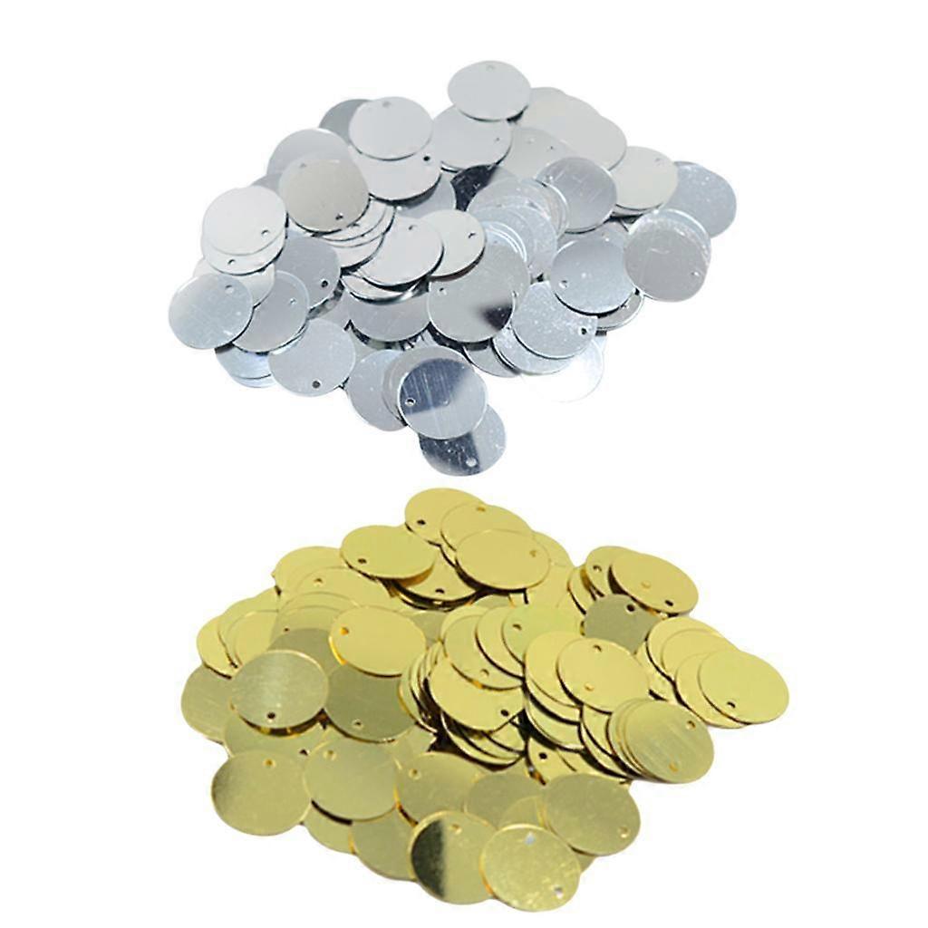 2 Bags DIY Loose Round Sequins Sewing Appliques for Wedding