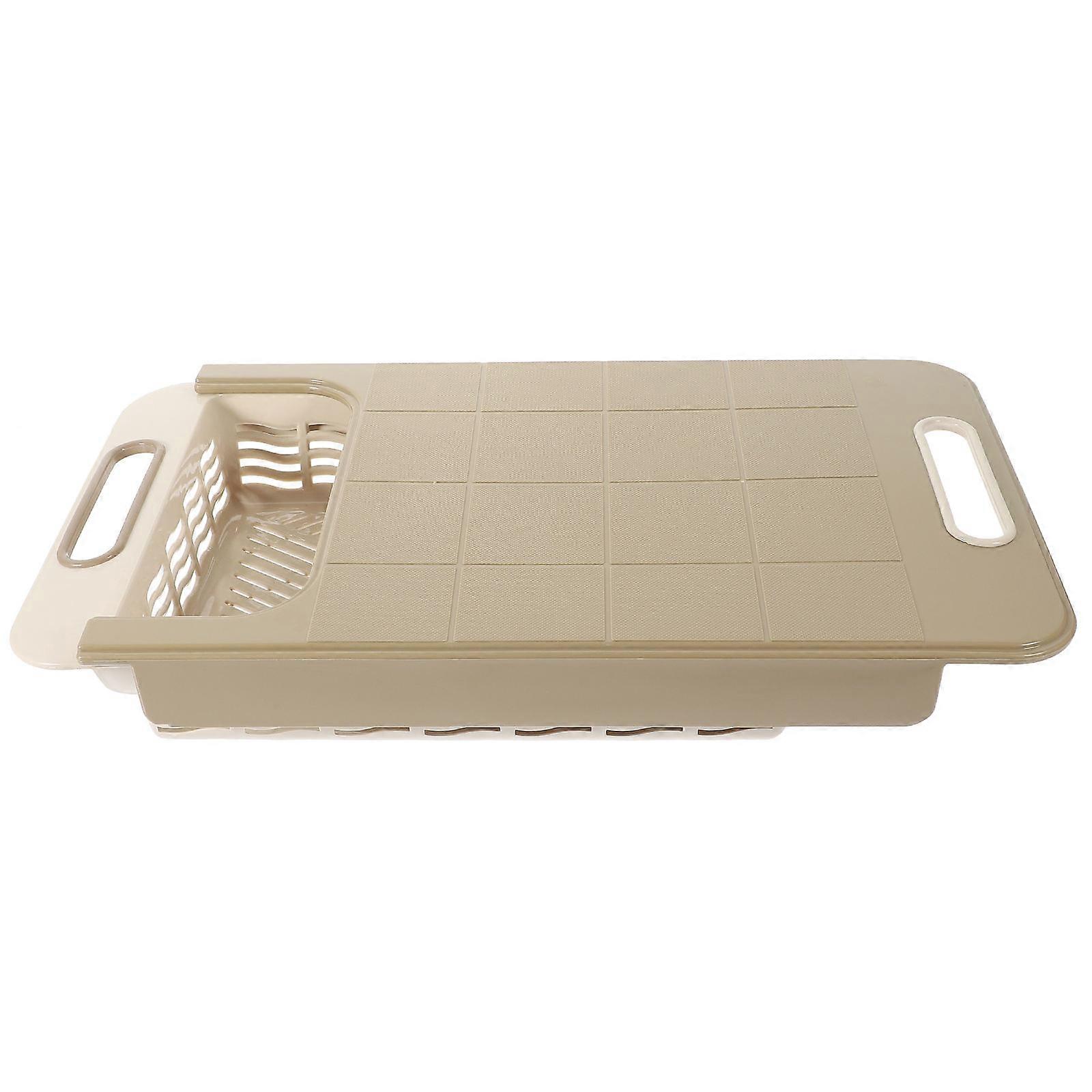 Smart Drain Board for Kitchen Use, Featuring Retractable and Space-Saving Technology