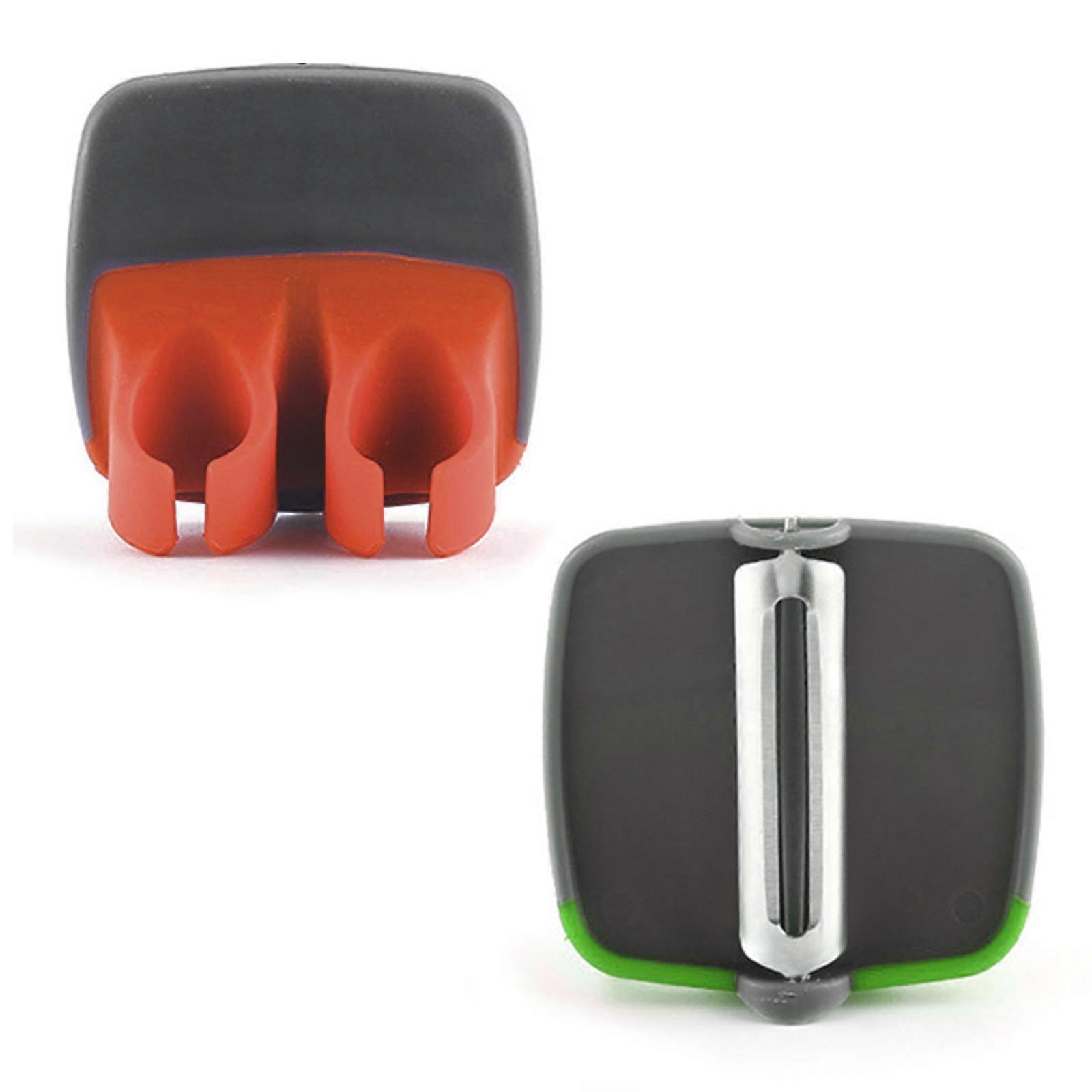2 Pieces Vegetable Peelers Durable for Palm Peeler for Sharp Blade Finger Potato Peeler with Comfortable Rubber Finger G