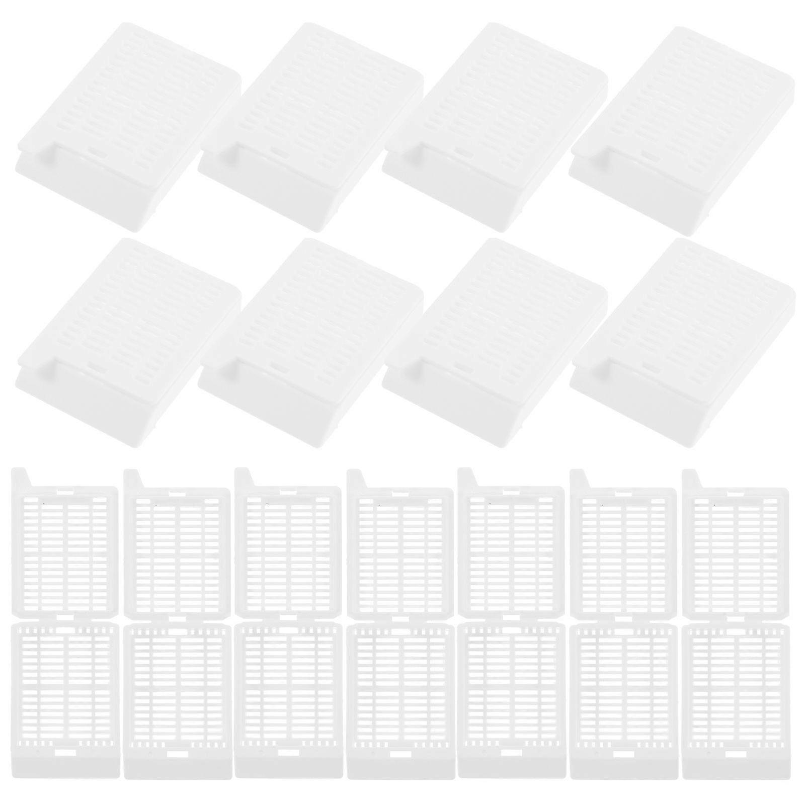 200 PCS Plastic Scientific Cassettes Square Hole Tissue Processing Embedding Cassettes (White)