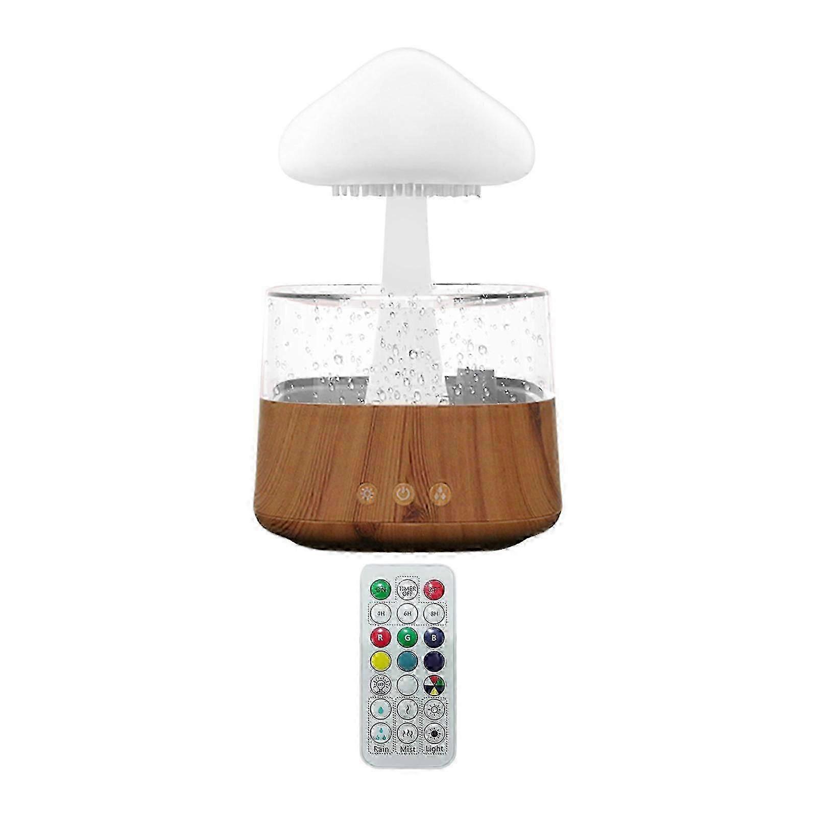 Mushroom Humidifier & Night Light with Color Changing Drip Effect, Air Diffuser
