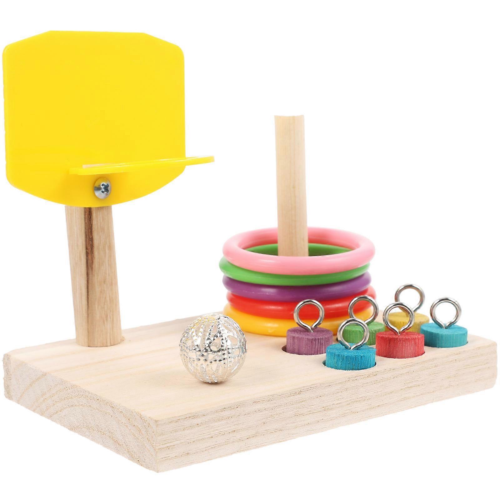 1 Set Mini Basketball Toy for Parrot Bird Cage Training