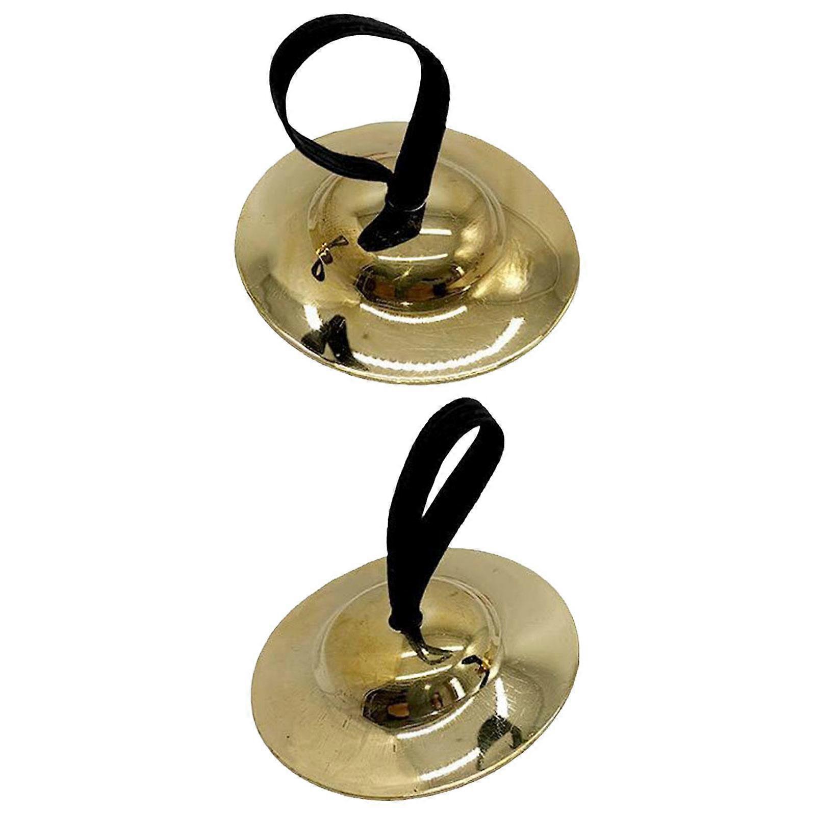 Kids Handheld Cymbals, Hand Cymbals with Finger Rope Judgment Rhythm Crash Cymbal for Kids for Games, Chorus, Presentations, Ensembles Recitals