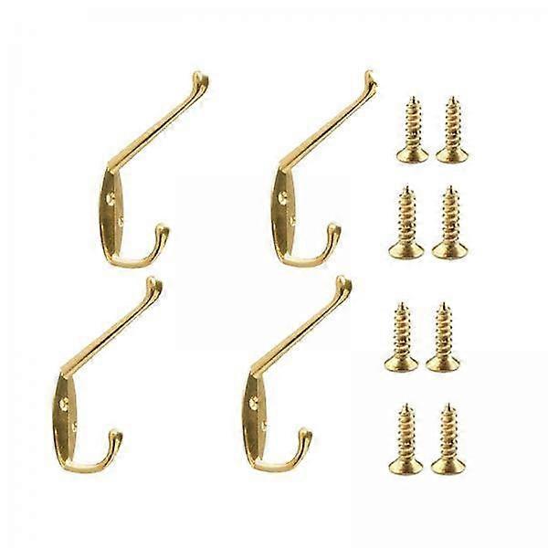 10x 4 取り付け式洋服フック、ネジ付きコートフックで簡単に取り付けられます。