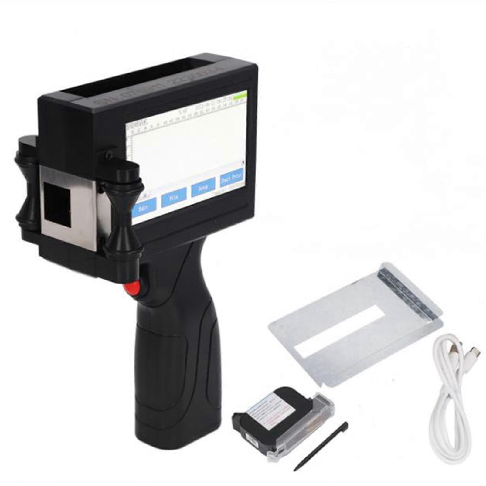 بندقية طابعة نافثة للحبر محمولة محمولة ذكية مع شاشة LED تعمل باللمس 12.7 مم المملكة المتحدة التوصيل AC110-240V