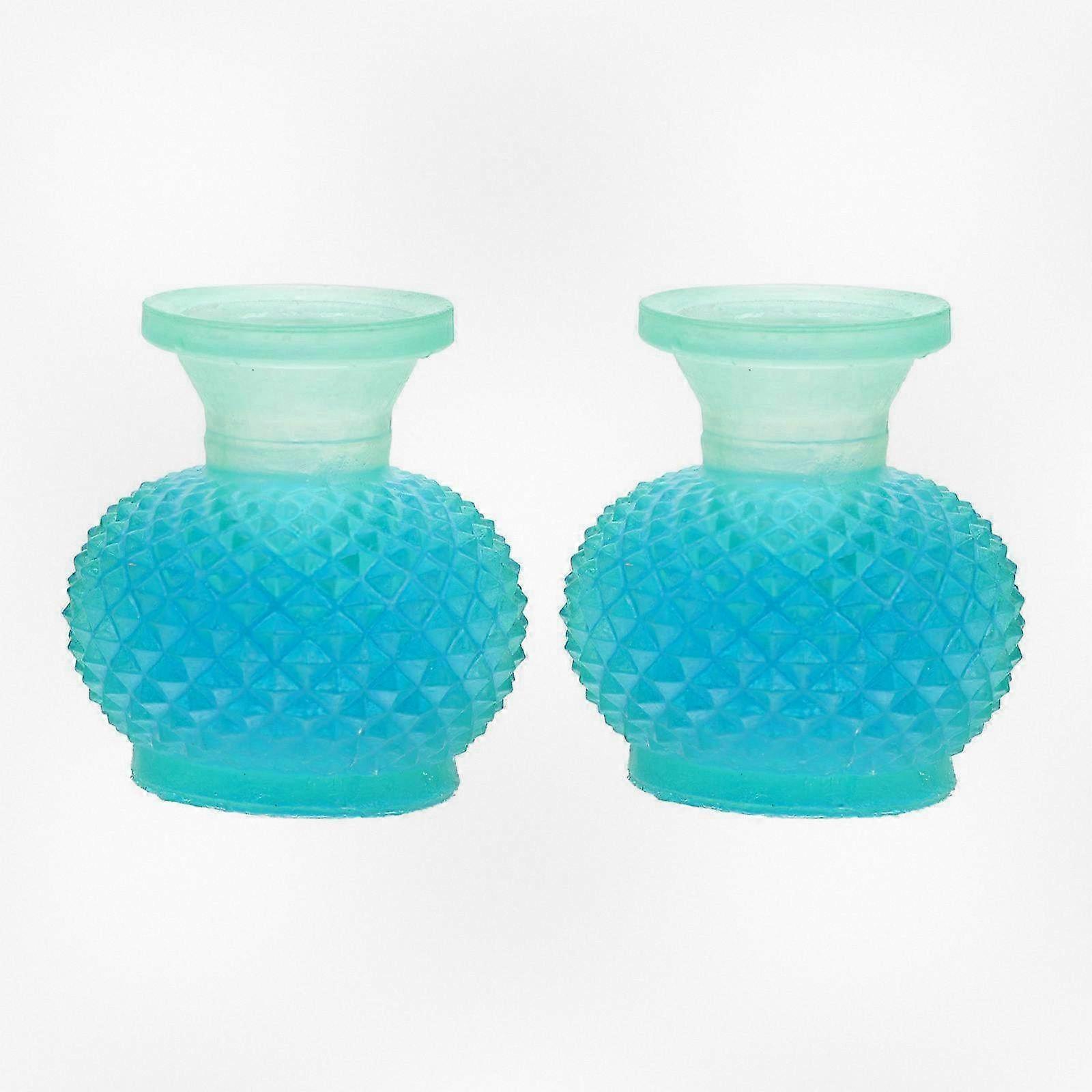 Set of 2 Adorable Miniature Vase Decorations for Dollhouse Accessories and Photo Props