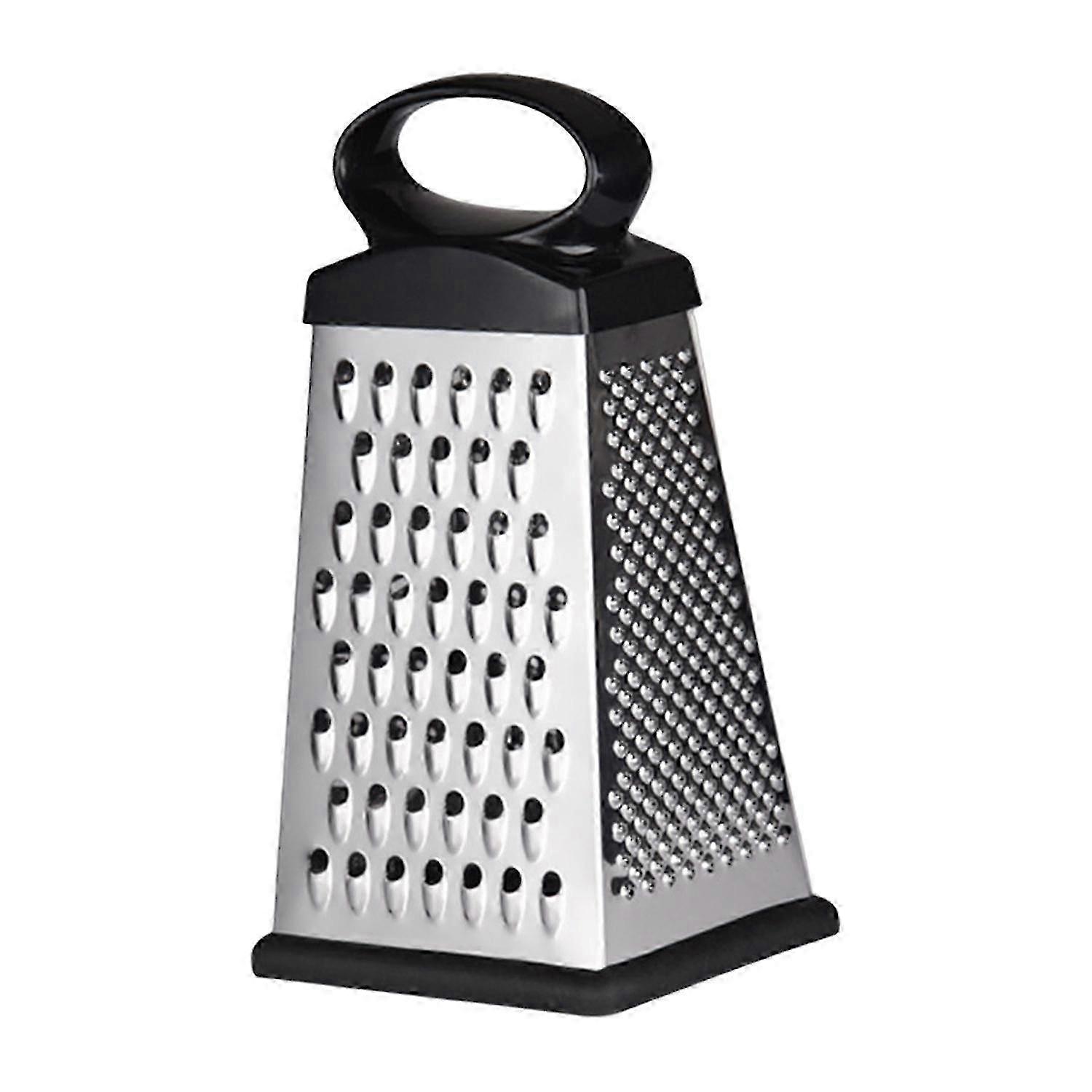 Ergonomic Four-Sided Vegetable Grater with Rubber Ring for Potatoes and Cheese
